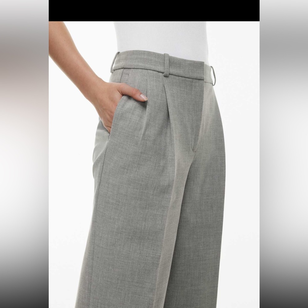 Babaton Pleated Pant Gray